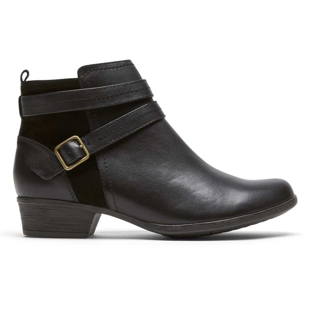 Botas Rockport Carly Strap Senhora - Pretas ( 082-HMDBSR )